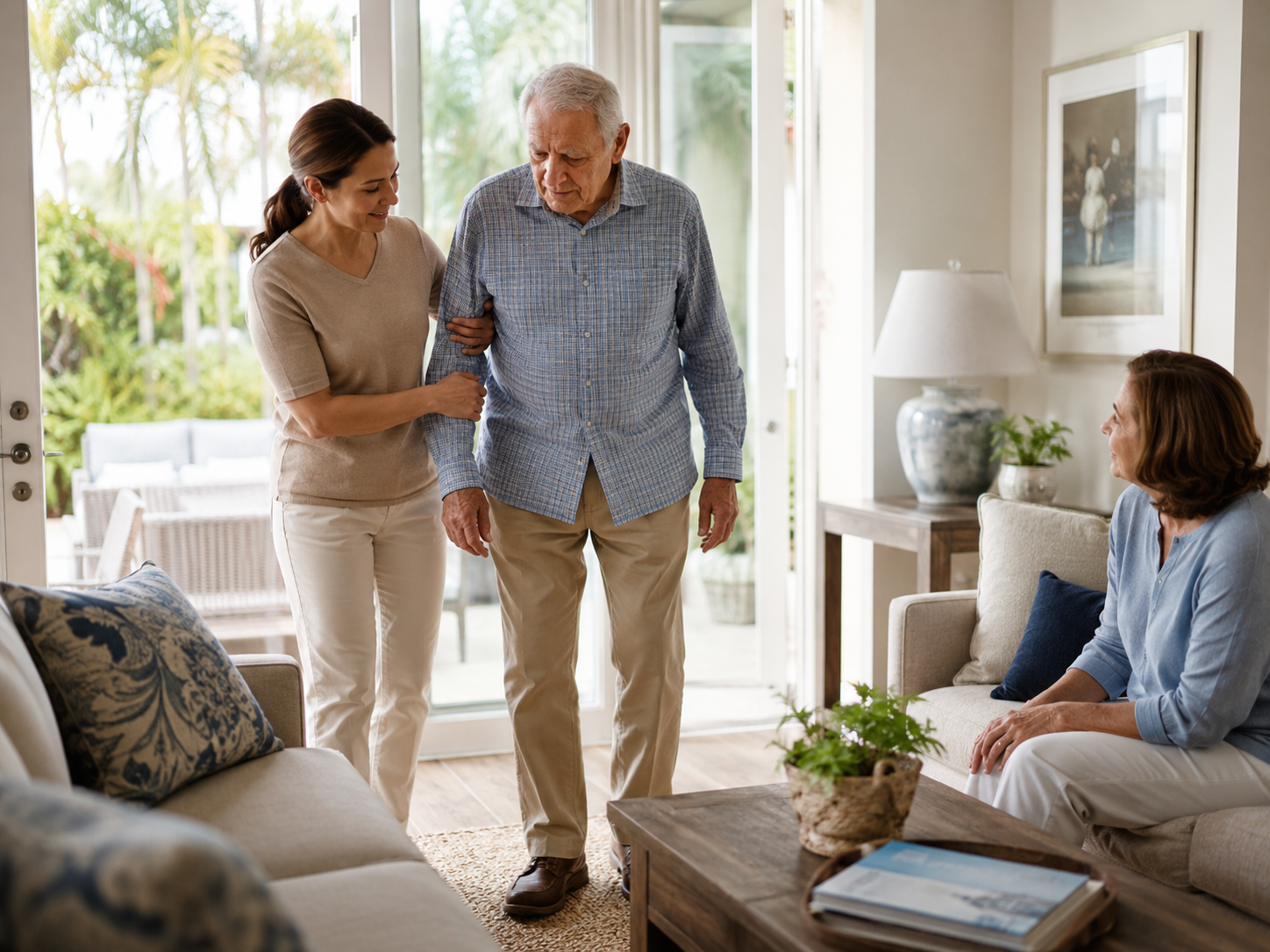 what is the two finger test in dementia