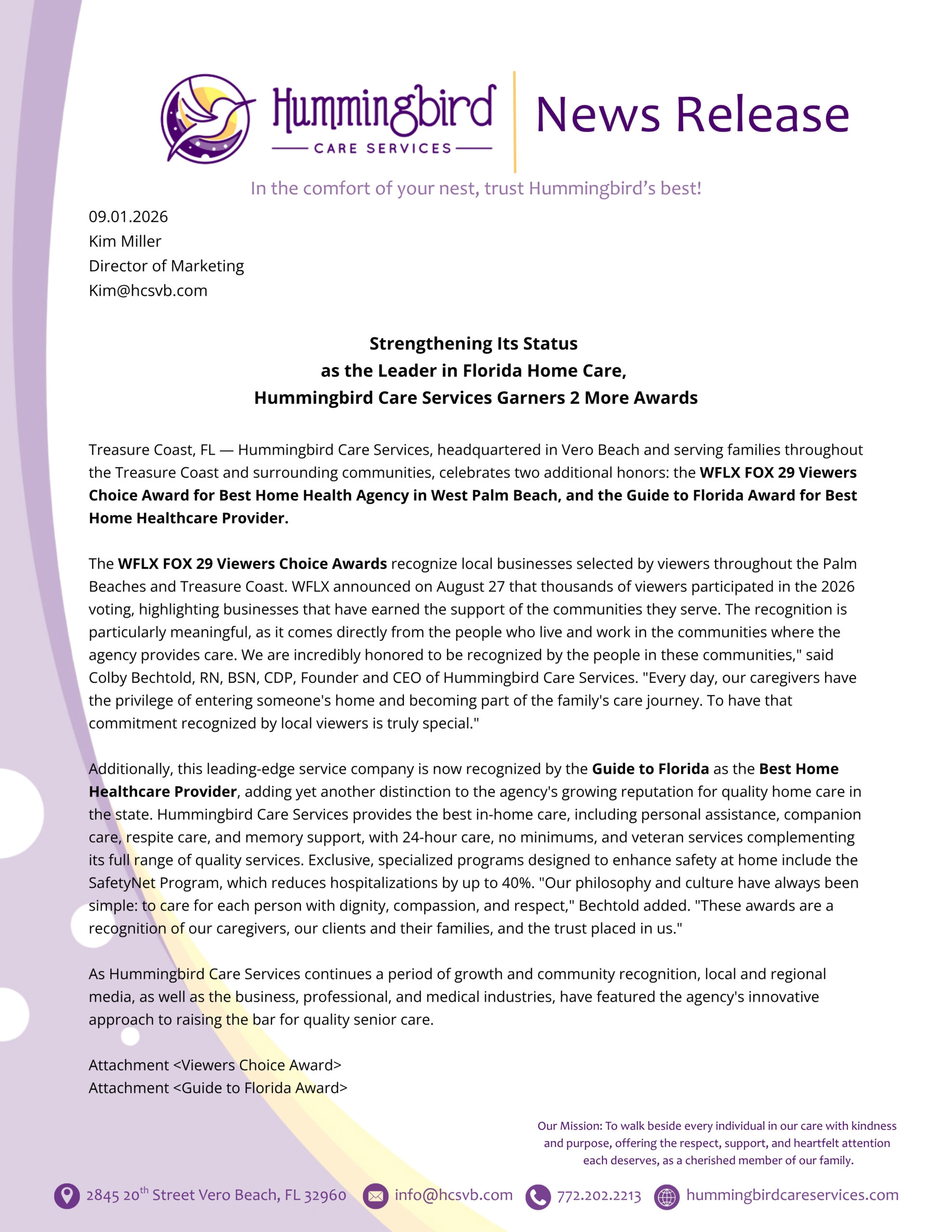 HCSNews Release 09.01.2026 Awards (1)